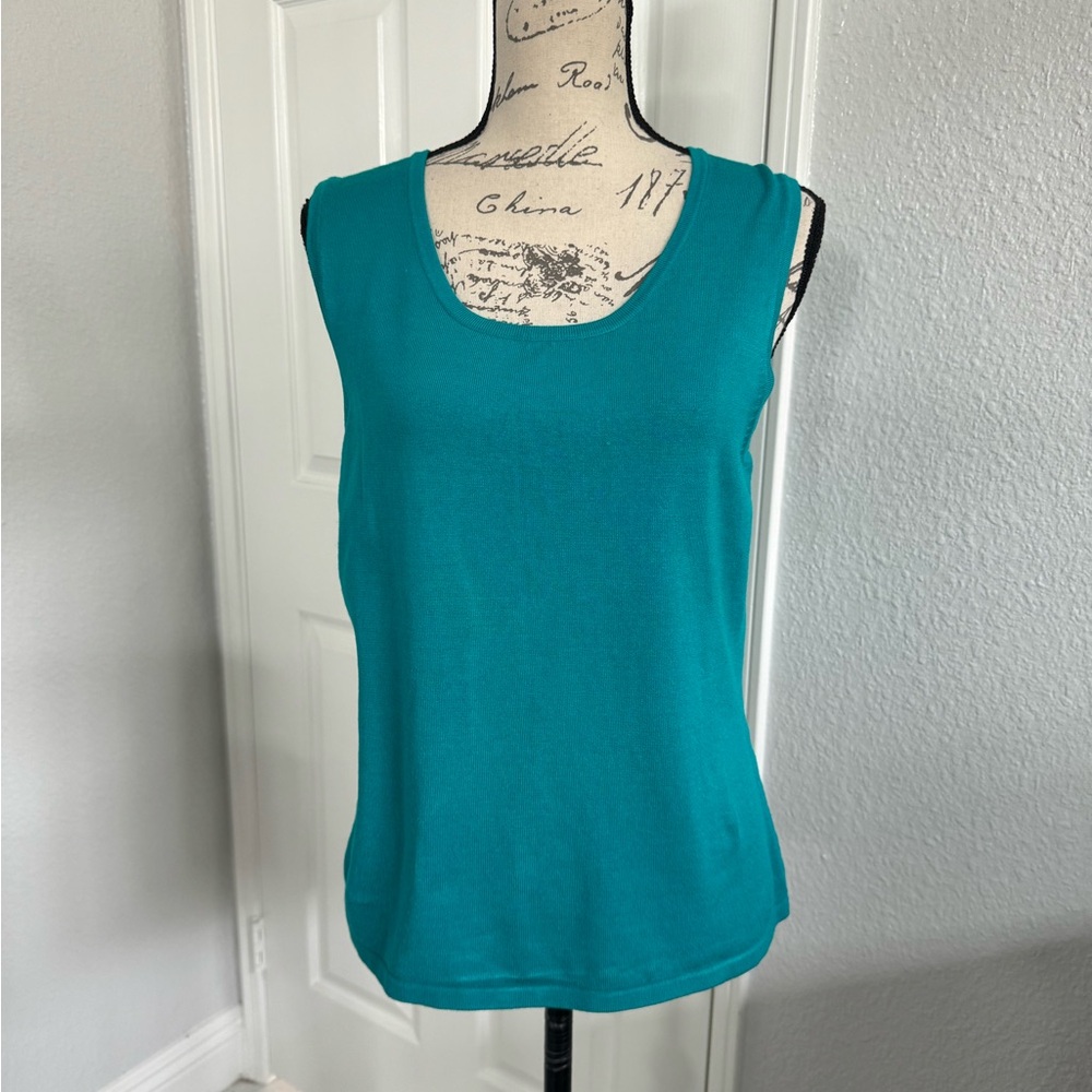 Cable & gauge Teal Sleeveless Women's Top